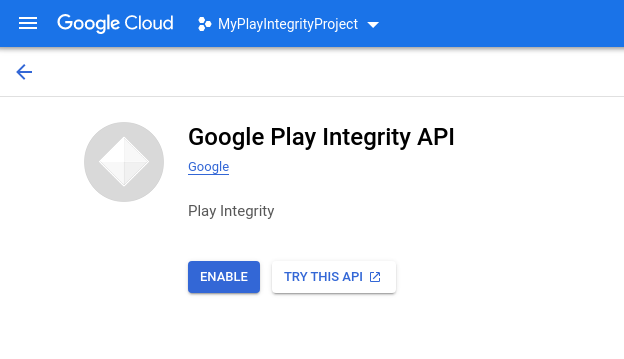 Enable Play Integrity API